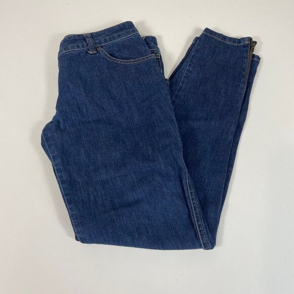 Stella Mccartney Womens Low Rise Straight Cut Pants Blue 38 16 Zipper Button - Picture 1 of 12
